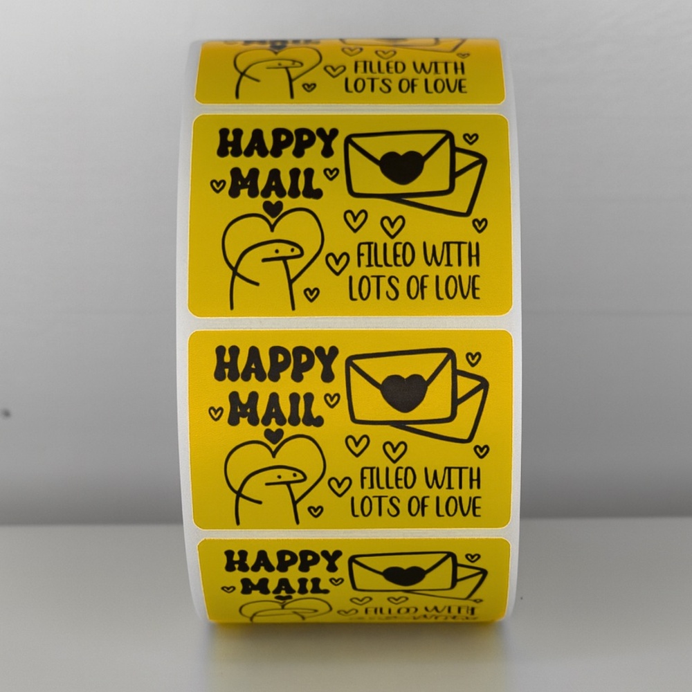 Happy Mail Stickers Filled With Love | Mint Cute Packaging Labels Heart - Picture 10 of 11